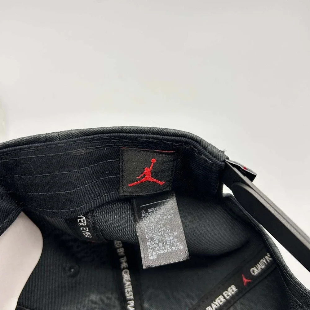 Air Jordan Hat Men‎ Black Cement Elephant Metal Logo Jumpman Snap Back Cap New